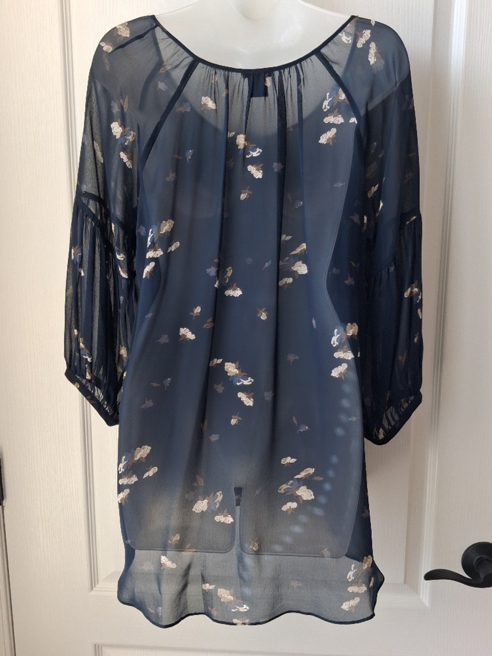 Silk print tunic